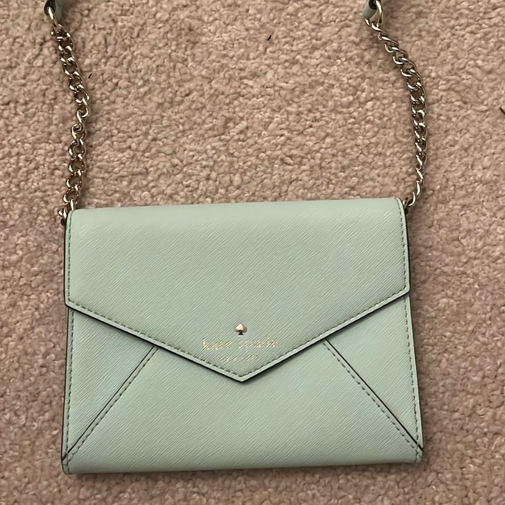 Kate Spade New York Saffiano crossbody in Mint Green
